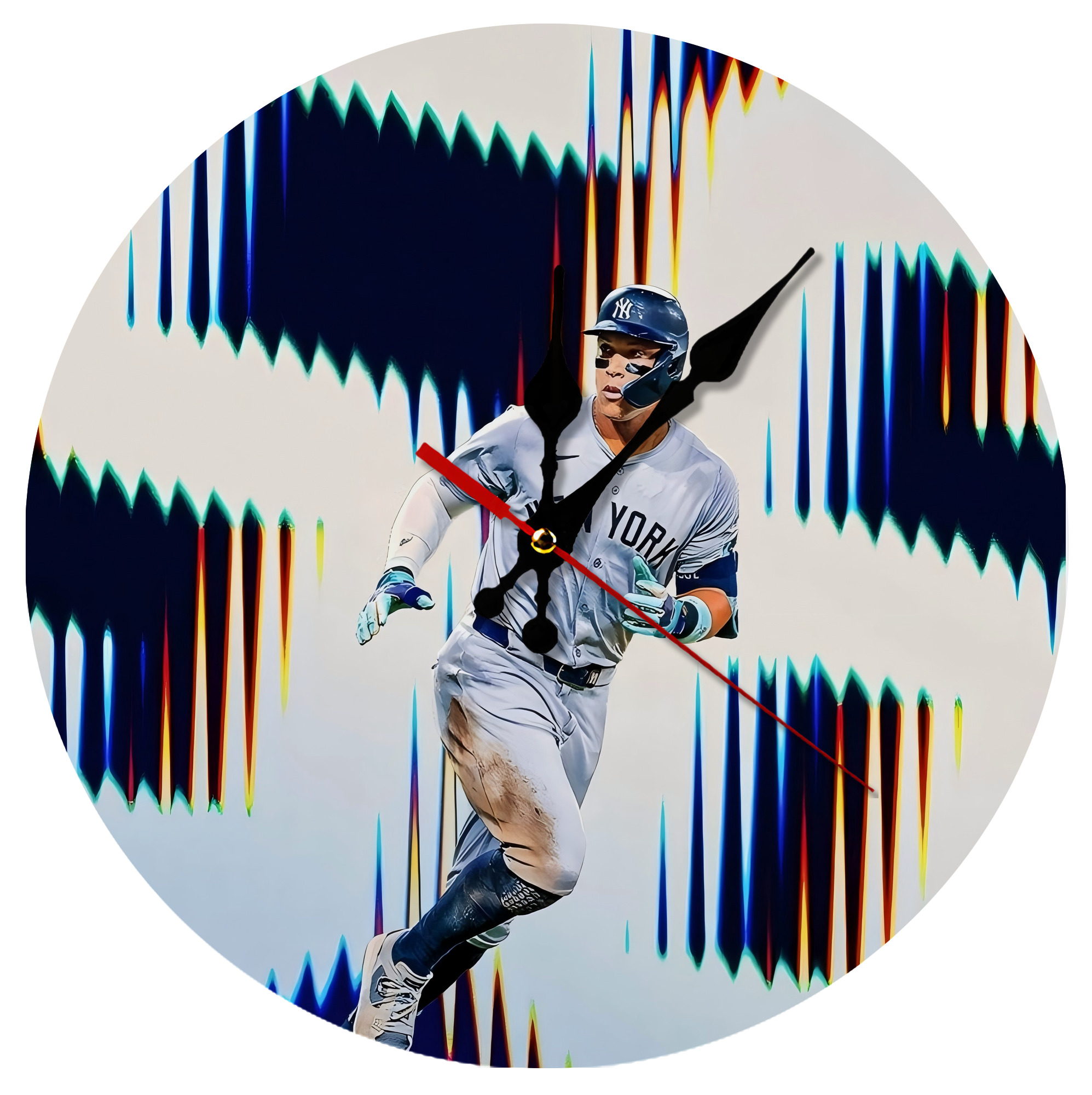 Aaron Judge 56 Home Runs Silent Round Wall Clock – Modern & Stylish DIY Design, Durable Wood Construction, Easy To Install – Perfect For Office, Bedroom, Living Room, And More